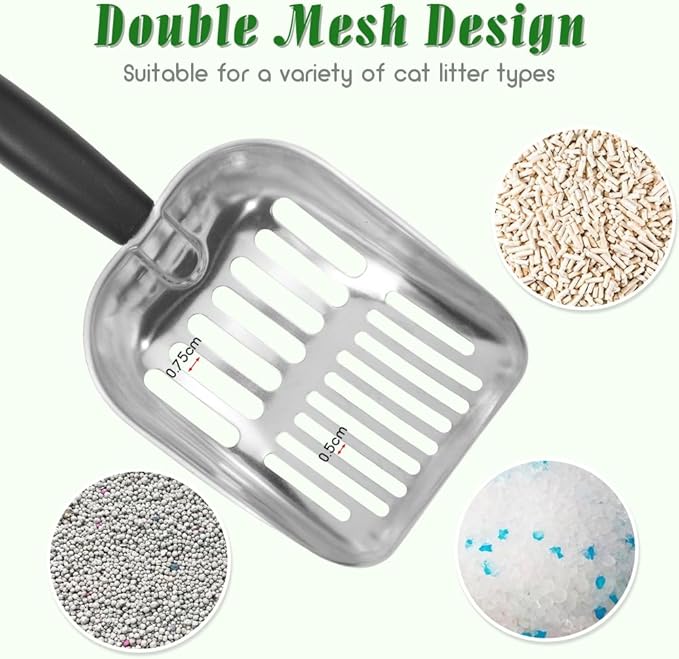 Cat Litter Scoop -Metal Cat Litter Scoop-Sturdy Mesh Scooper - Image 4