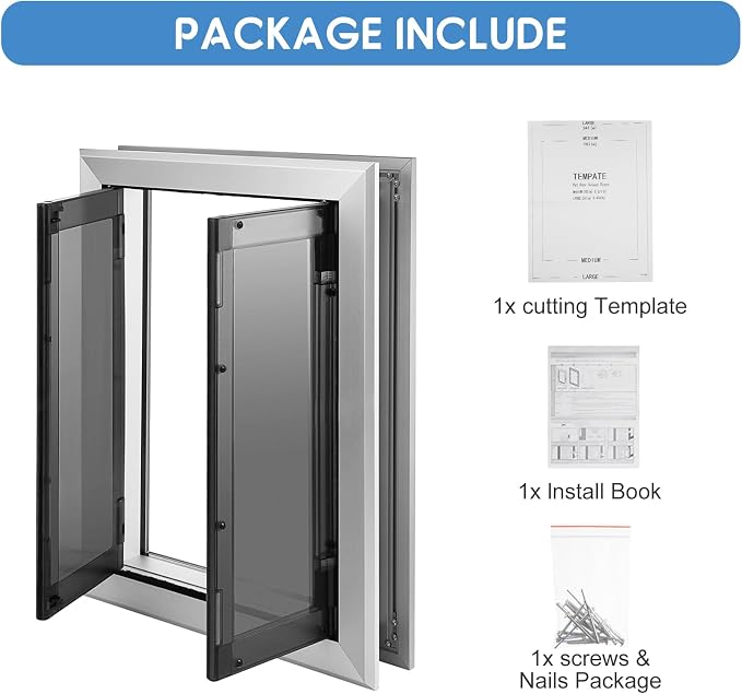 Large Dog Door, Weatherproof Aluminum Dog Door - Image 8