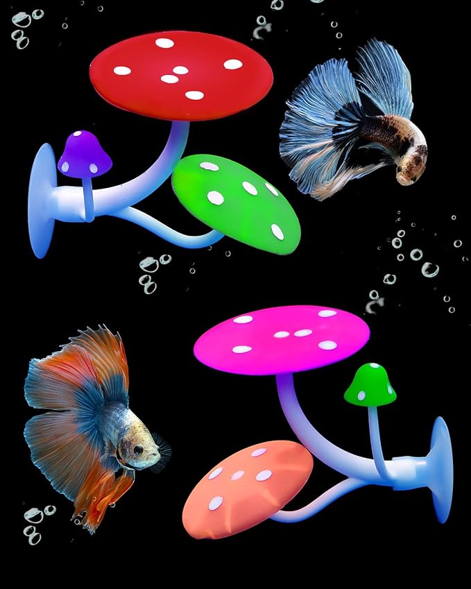 Uniclife Betta Mushroom Hammock Soft Aquarium Rest Bed Fish Breeding Playing Pad by UnicLife