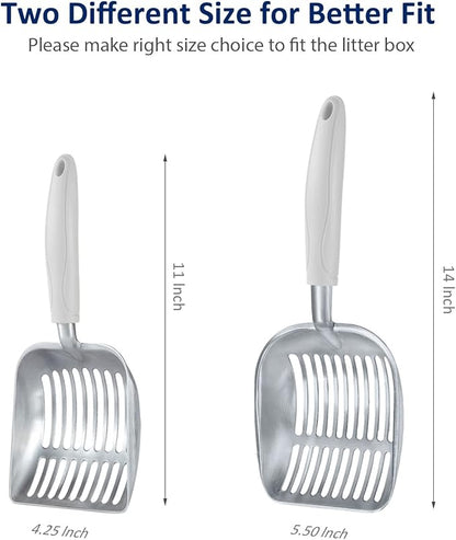 WePet Cat Litter Scoop, Aluminum Alloy Sifter, Kitty Metal Scooper, Deep Shovel - Image 3