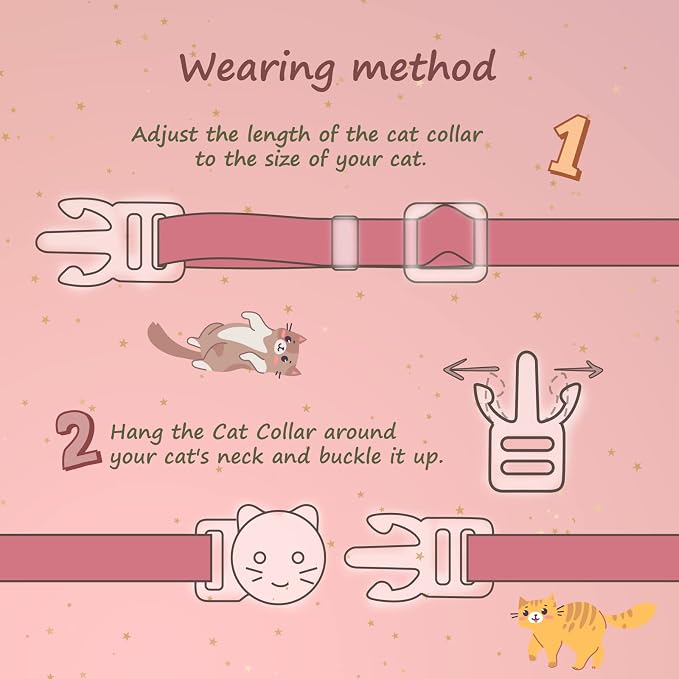 2 Pack Cotton Breakaway Cat Collar - Image 5