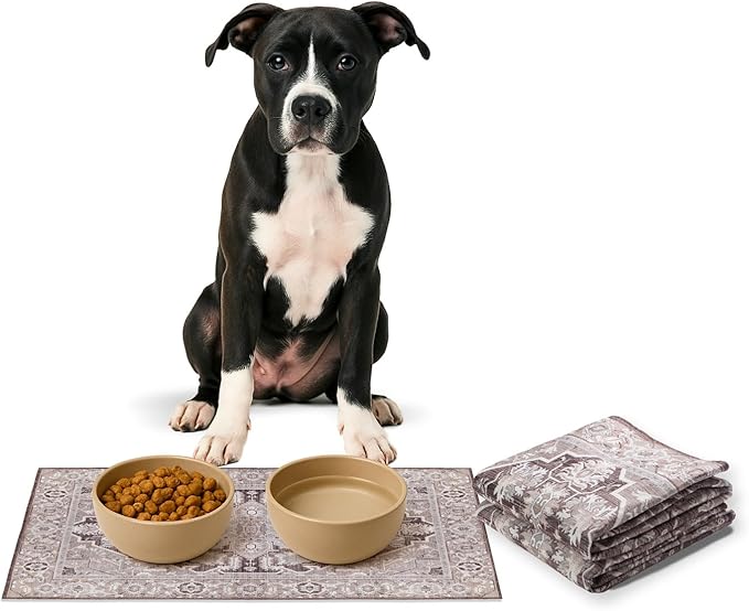 LOVEWAG Waterproof 2-Pack Pet Feeding Mats by Lovewag