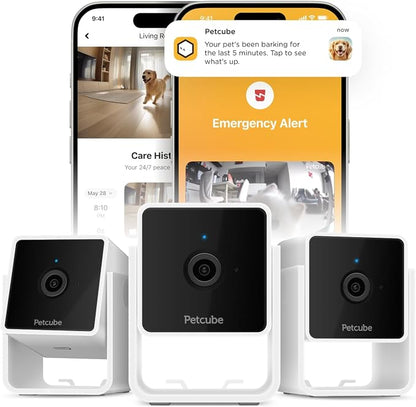 Petcube Cam The Pack of 3 | Indoor Wi-Fi Pet Security Camera by Petcube