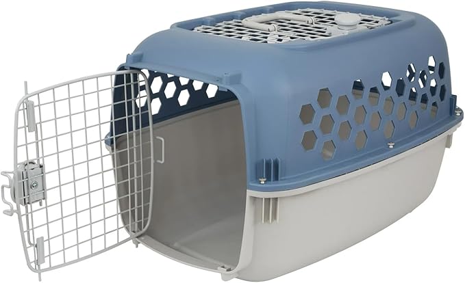 Portable Double Door Plastic Pet Carrier by Unknown