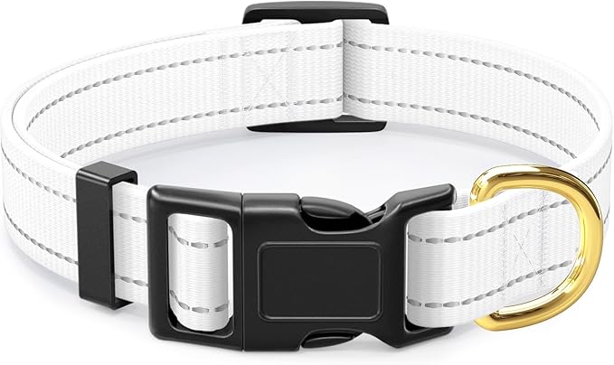 Reflective Dog Collar for Medium Dogs, Cute Adjustable Heavy-Duty Nylon Puppy by TMOODEL