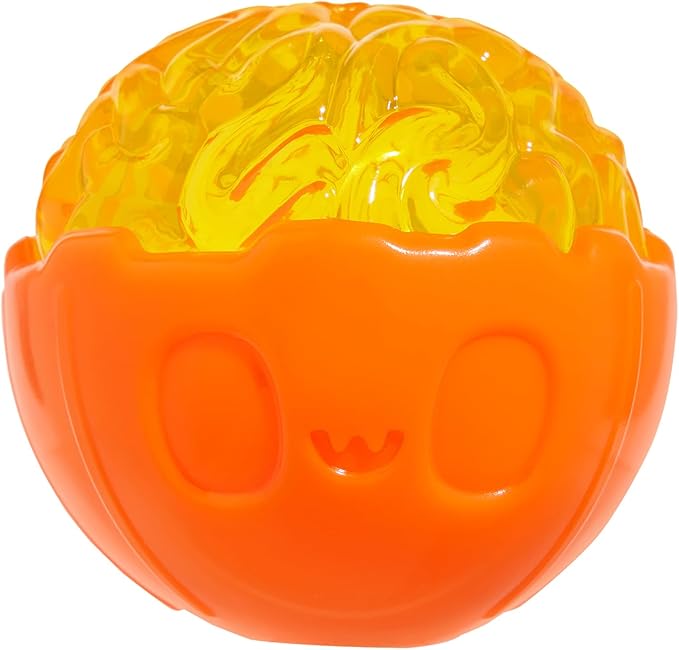 Barkbox Pumpkin Prodigy Dog Toy | Treat-Dispensing Rubber Dog Toy by BARK