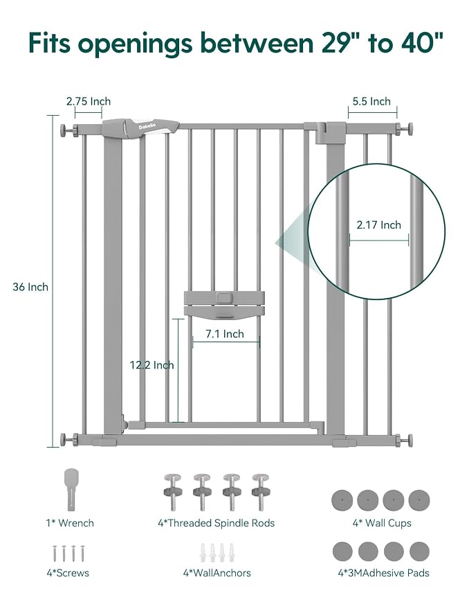 BABELIO 36 Inch Extra Tall Baby Gate - Image 7
