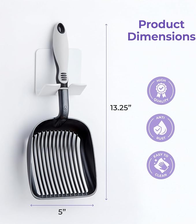 iPrimio Cat Litter Scoop Metal w/ Deep Shovel - Image 3