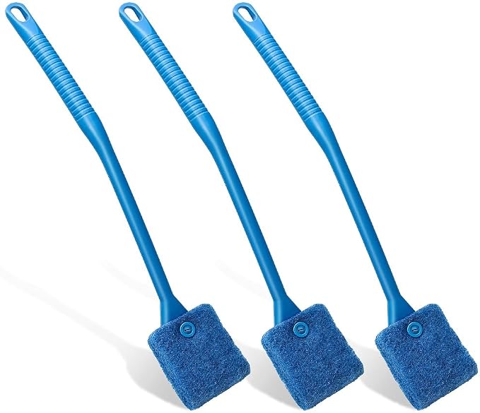 Fish Tank Cleaner with Five Sided Sponge Brush and Long Handle Aquarium by Unknown