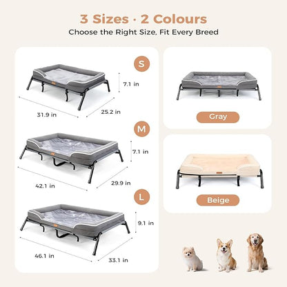 Lekereise Raised Dog Bed for Small Dog 32x25 Inch, Comfortable Orthopedic Pet - Image 8