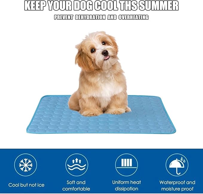 Upgraded Dog Cooling Mat, Pet Cooling Mats, Washable & Portable Pet Soft Pad - Image 4