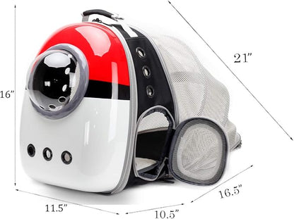Back Expandable Cat Backpack Carrier, Fit up to 12 lbs, Hard Shell Bubble Dome - Image 4