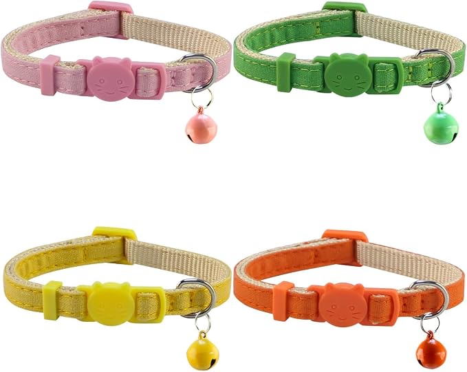 Yizepet Cat Collars with Bells, Breakaway Kitten Collar, Cute Kitty Collar by Yizepet