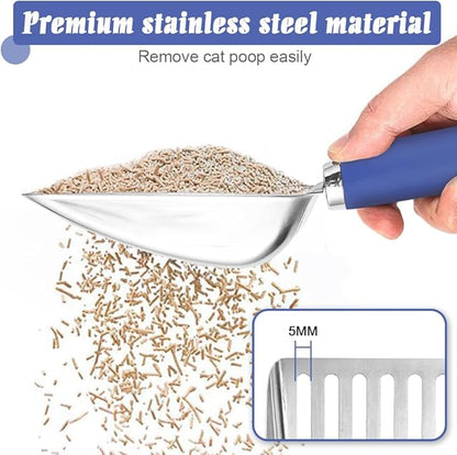 Cat Litter Scoop -Stainless Steel Metal Cat Litter Scoop-Sturdy Mesh Scooper - Image 3