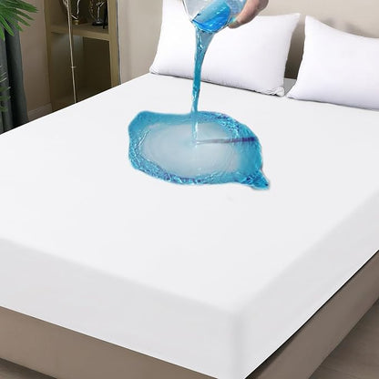 Waterproof Mattress Protector King, Fitted Sheet Style Breathable Mattress Cover - Image 8