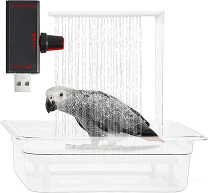 Parrot Bathtub, USB Electric Large Bird Bathtub Shower by ZHUANDAREN