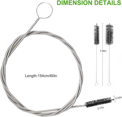 CiaraQ Bottle Cleaning Brushes, 8 Inch Nylon Tube Brush Set & A Flexible Long - Image 4