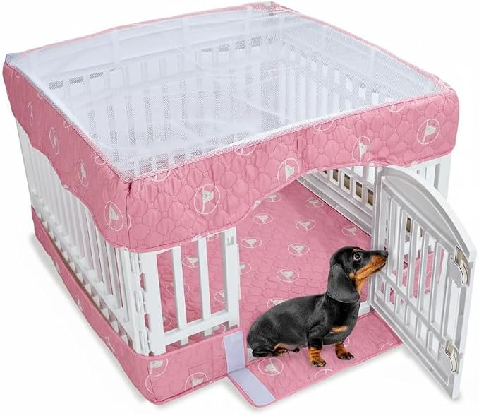 PJYuCien Dog Playpen Bottom Pad and Cover Fits by PJYuGienPetGarden