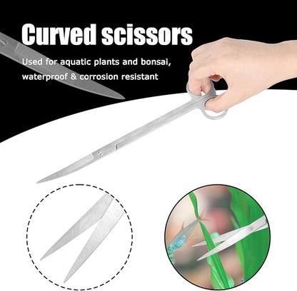 Aquarium Aquascaping Tool Stainless Steel Aquascape Tools Kit 4 in 1 Anti-Rust - Image 5