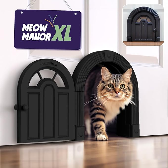 Purrfect Portal Meow Manor® XL Interior Cat Door – No-Flap Pet Door by PurrfectPortal