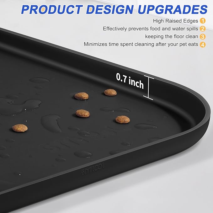 Silicone Pet Feeding Mat with Raised Edge - Image 4