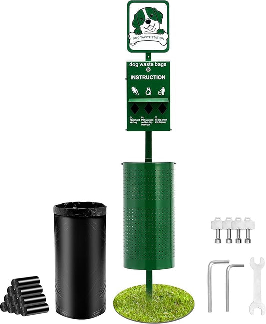 VEVOR Pet Waste Bin, 11.5 Gallon Dog Poop Station by VEVOR