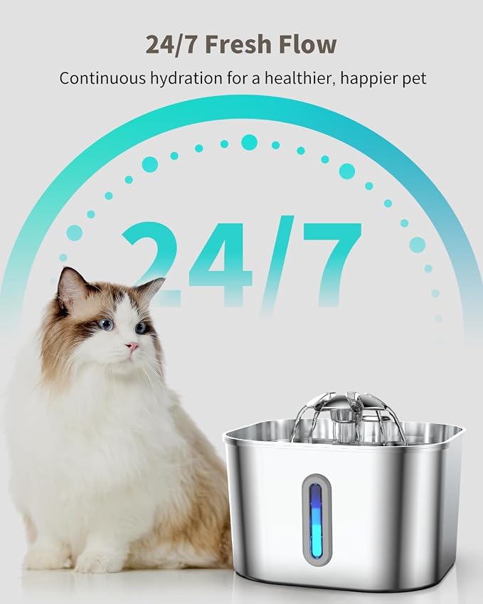 Cat Water Fountain Stainless Steel - Image 4