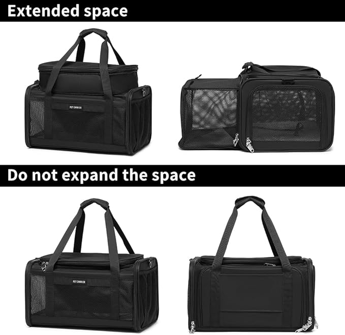 Airline Approved Pet Carrier for Cats and Small Dogs up to 15 lbs, Breathable - Image 4