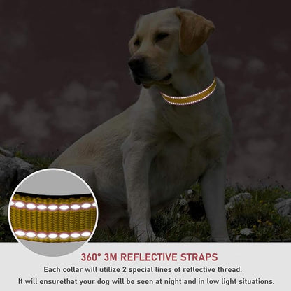 Reflective Dog Collar with Buckle Adjustable Safety Nylon Collars - Image 4