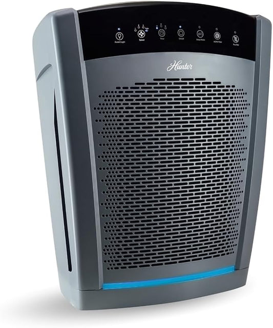 Hunter HP800 Air Purifiers for Home Large Room and Bedroom. True HEPA Air by HunterFanCompany