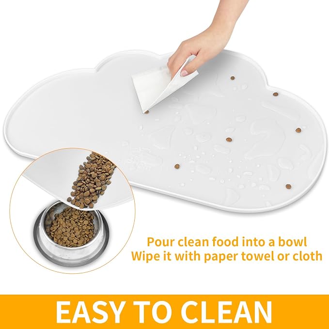 Ptlom Pet Placemat for Dogs and Cats, Non-Slip Waterproof Dog Feeding Mats - Image 6