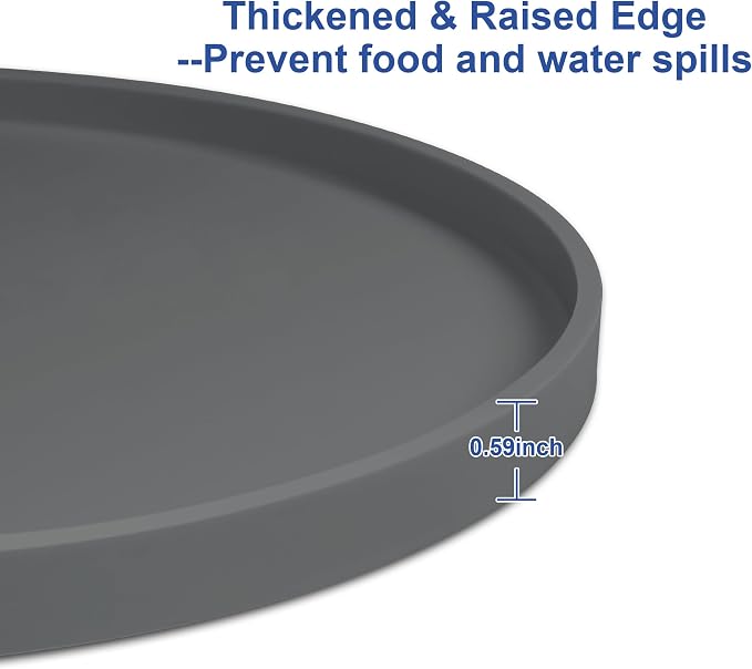 4 PCS Thickened Pet Silicone Food Mat, Nonslip Waterproof Cat Dog Feeding Bowl - Image 4