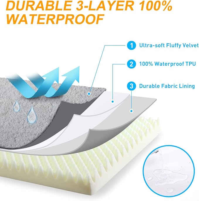 KSIIA Orthopedic Dog Crate Bed Waterproof Dog beds - Image 5