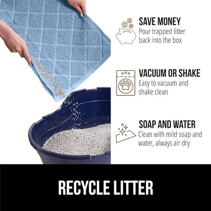 GORILLA GRIP Cat Litter Box Mat, Water Resistant, US Designed Kitty Litter - Image 5