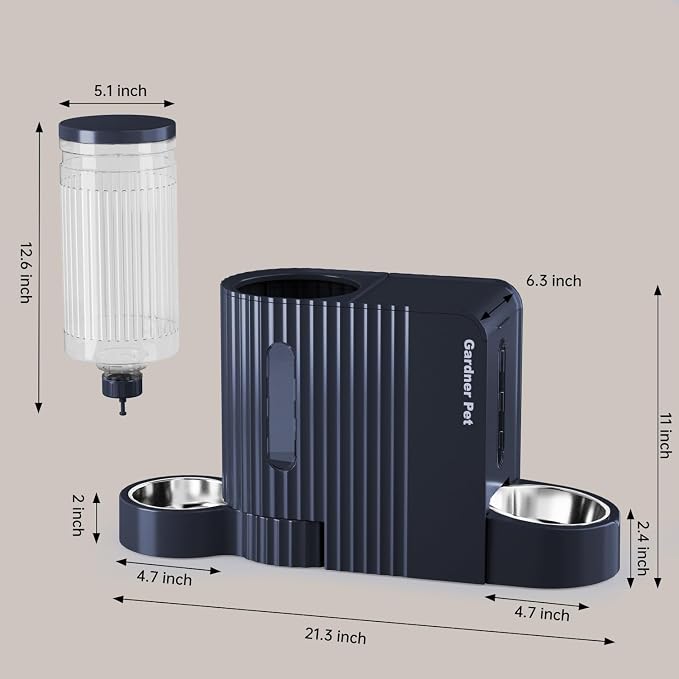 Gardner Pet Automatic Gravity Cat Food Feeder and Water Dispenser Stainless - Image 9