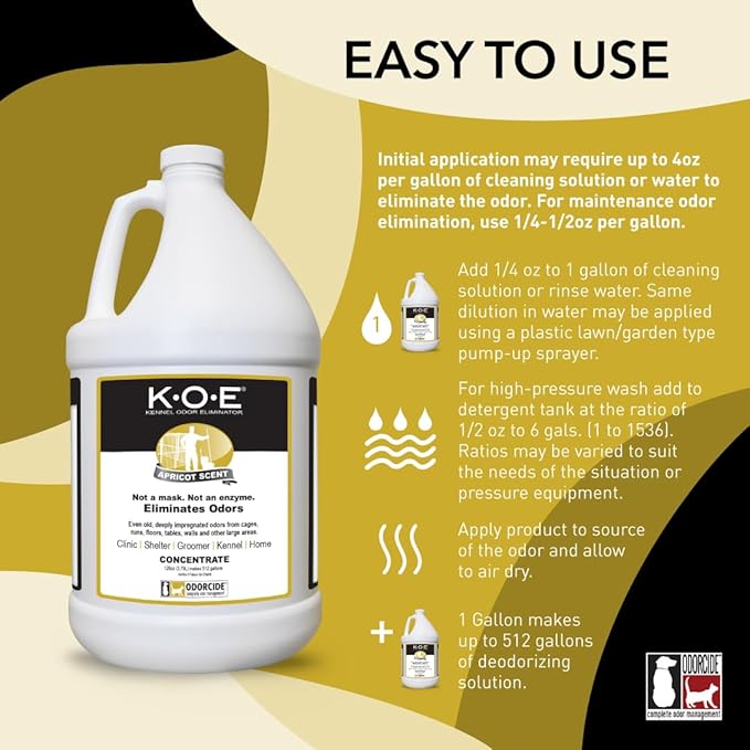 Odorcide K.O.E. Apricot Odor Eliminator Concentrate - Image 2