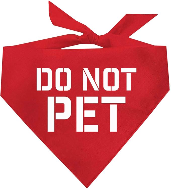 Do Not Pet Dog Bandana by TeesTails