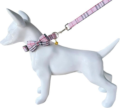 Yizepet Dog Collar and Leash Set-Plaid Puppy Collar - Image 5