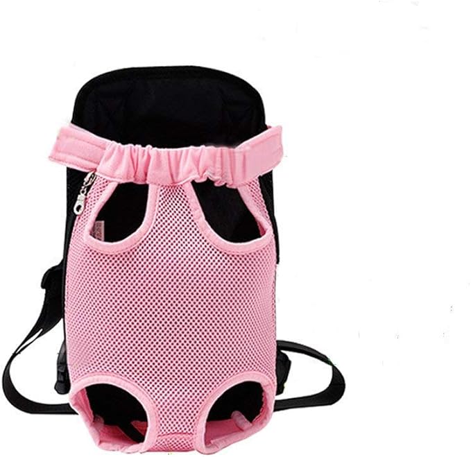 Dog Carrier Pink Legs Out Front Pet Carrier Backpack Comfortable Puppy Bag by YINGJEE