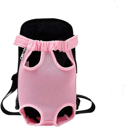 Dog Carrier Pink Legs Out Front Pet Carrier Backpack Comfortable Puppy Bag by YINGJEE