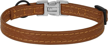 Leather Cat Collar with Buckle and Removable Bell - Image 9
