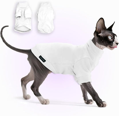 Fleece Sphynx Cat Clothes Soft Hairless Cat Clothes Pullover Cat Sweater by JLWarmPaws