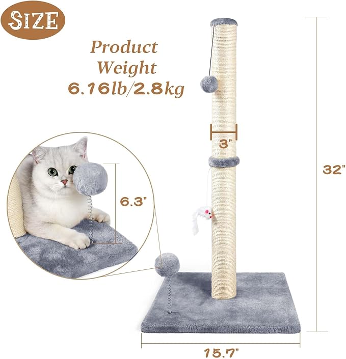 ANWA 32" Tall Cat Scratching Posts - Image 2