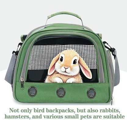Bird Carrier Travel Cage with Perch, Food Bowl, Pet Backpack, Parrot Carrier - Image 7