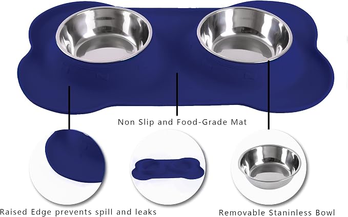 Hubulk Pet Dog Bowls 2 Stainless Steel Dog Bowl - Image 3