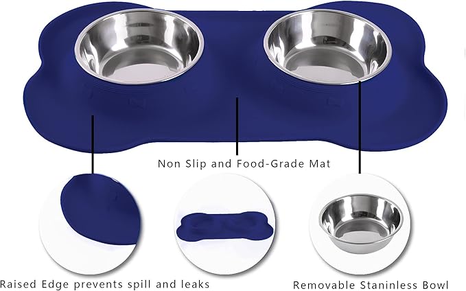 Hubulk Pet Dog Bowls 2 Stainless Steel Dog Bowl - Image 3