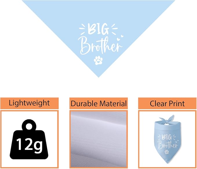 Big Brother Dog Bandana Pregnancy Announcement Gender Reveal Baby Announcement - Image 3