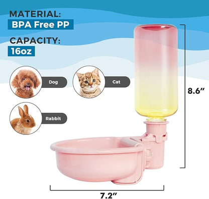 VANNON 16oz Pet Water Bottle, Gravity Dog Water Bowl Dispenser - Image 6
