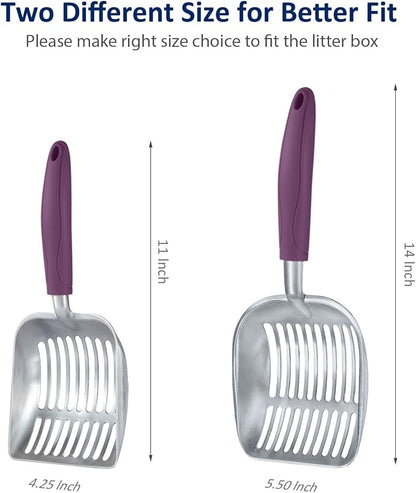 WePet Cat Litter Scoop, Aluminum Alloy Sifter, Kitty Metal Scooper, Deep Shovel - Image 3