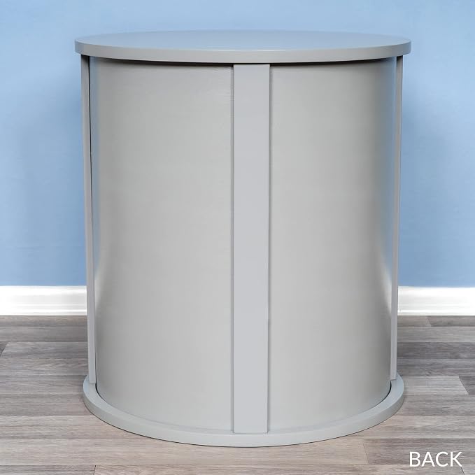 The Refined Feline Purrrrfect End Table Cat Bed Cave in Smoke Gray - Image 4